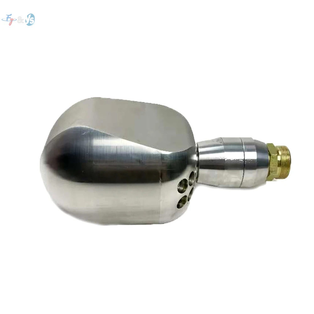 1 Inch High Pressure Sewer Pipeline Cleaning Spray Nozzle Clear Silt， Sand ，Stone and Oil For Drain Pipe Removing Silt