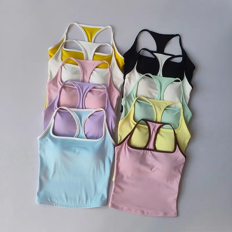 

Women's Pilates Tank Top Push-Up Sports Bra Hollow Breathable Fitness Bras Gym Yoga Vest Sexy Running Tops Sportswear