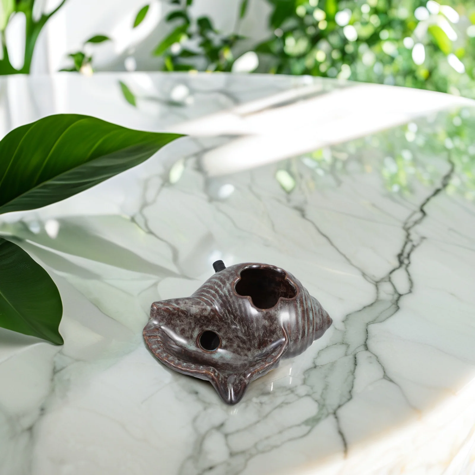 السيراميك محارة نافورة البصق حديقة ميزة المياه في الهواء الطلق رذاذ الديكور بركة خزان الأسماك المناظر الطبيعية شلال المشهد