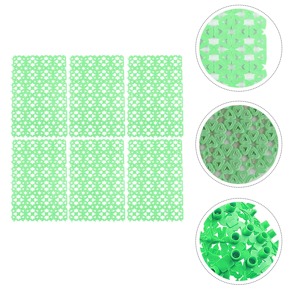 

6Pcs Rabbit Cage Mats Pet Foot Pads Hollow Structure Anti-Scratch Drain Excrement Protective Pet Accessories Pads
