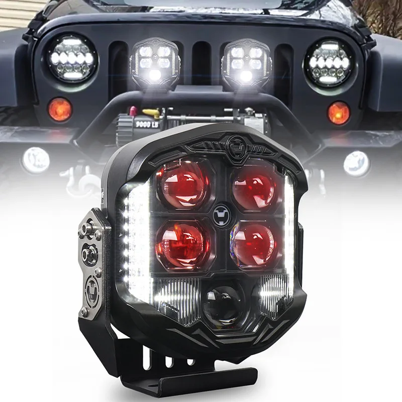 Luz de trabalho LED para carro para Jeep Wrangler Tank 300 modificada luz de teto com barra frontal de 7 polegadas