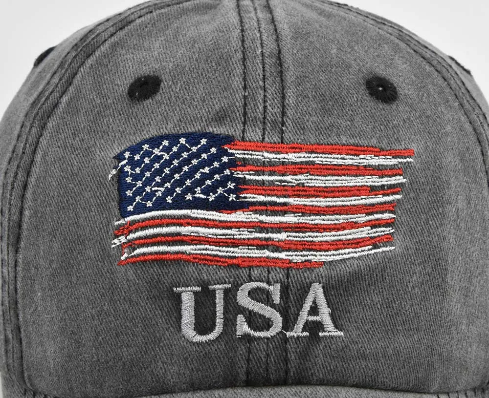 Wholsale Fashion USA Flag Camouflage Baseball Cap For Men Women Snapback Hat Army American Flag Bone Trucker High Quality