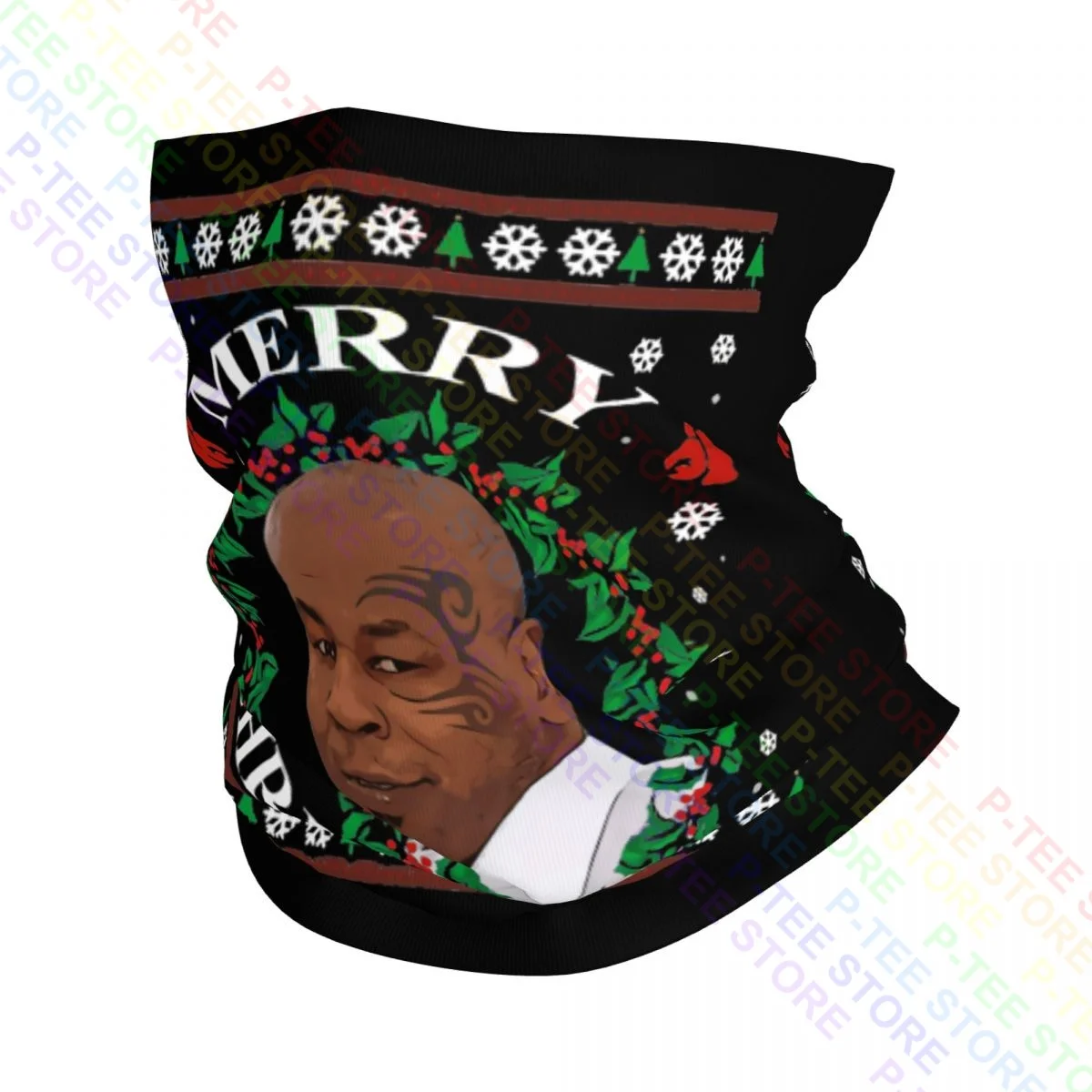 Merry christhmith mike feio natal tyson pescoço gaiter bandana lenço máscara facial verão capa à prova de poeira bandana