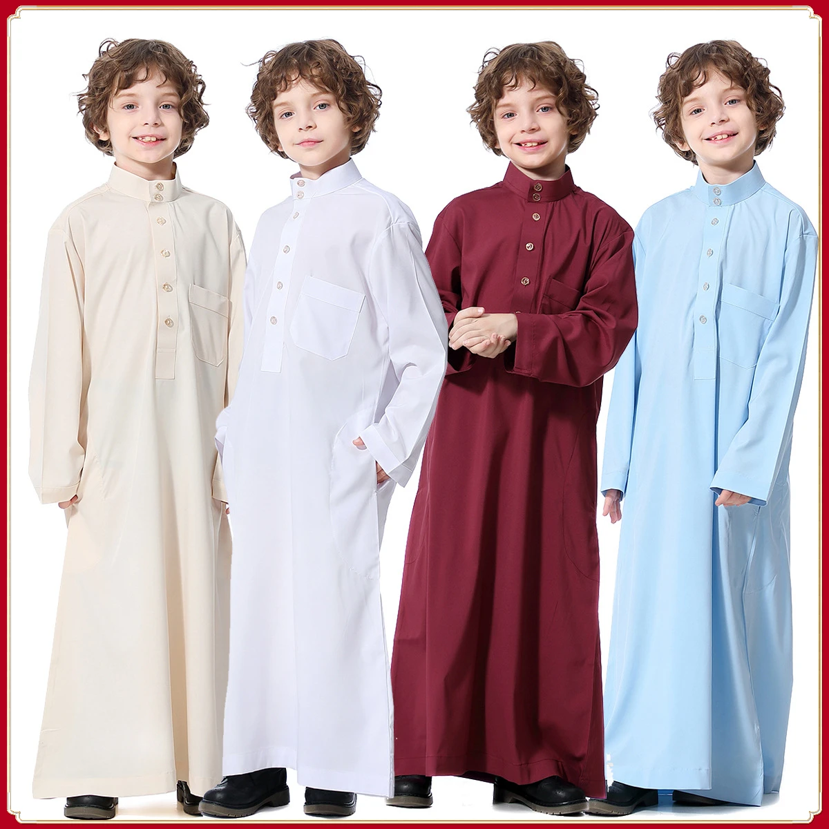 

Dubai Arab Muslim Kids Boys Clothes Abaya Caftan Robes Islamic Ramadan Clothing Oman Arabic Qatar Teenager Photograph Clothing