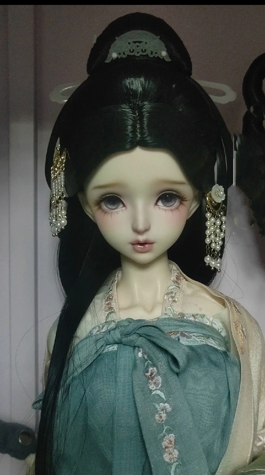 1/6 1/4 1/3 Schaal Oude Kostuum BJD Pop Pruiken Chinese Hanfu Vintage Haar Fee Pruik Voor MSD SD13 Meisje SSDF Accessoires A2075