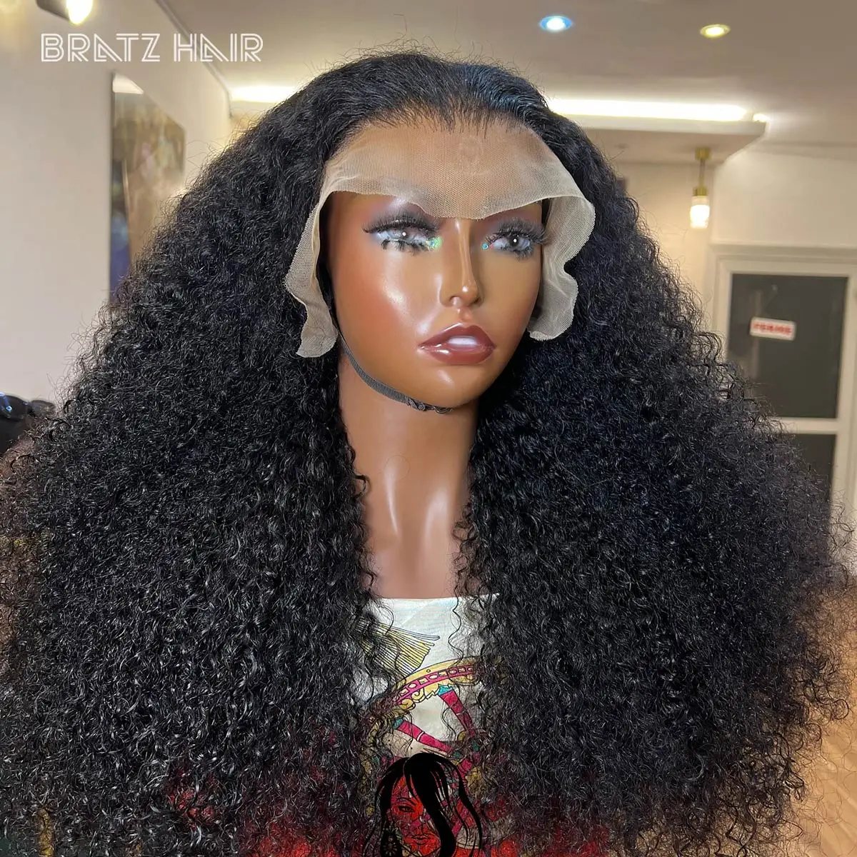 400 Density Thick Kinky Curly Human Hair Wig Brazilian Preplucked 13x4 13x6 HD Transparent Lace Frontal Wigs 360 Full Lace Wigs