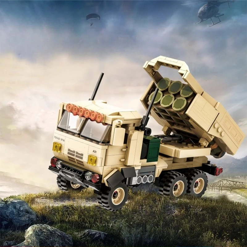 

SEMBO HIMARS rocket launcher building blocks creative handmade puzzle assembled battle tank model toy desktop ornament gift