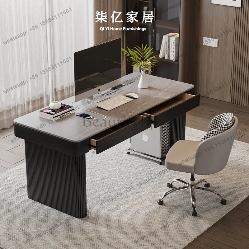 Desktop Computer Desk Bedroom Home Slate Office Modern Minimalist Small Table