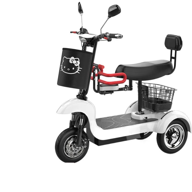 

Высококачественный усовершенствованный белый мини-трехколесный электрический скутер в стиле свинцово-кислотной батареи 48 В с передней корзиной и сиденьем