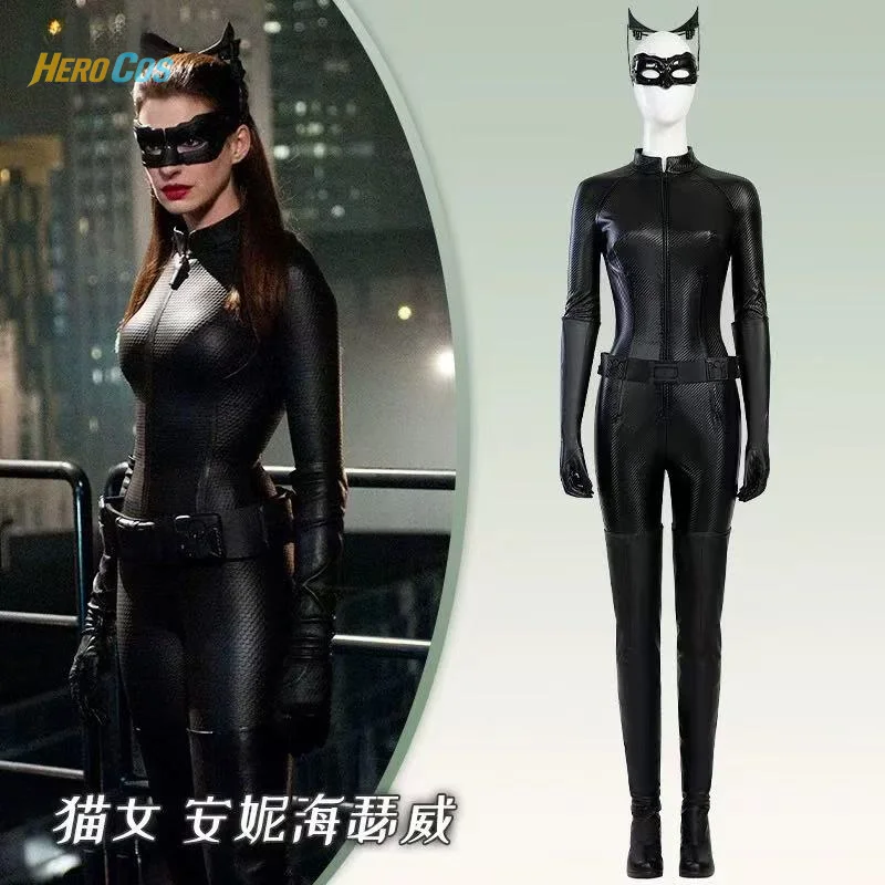 

The Dark Knight Selina Kyle Cosplay Costume Sexy Jumpsuit Party Uniform Hallowen Play Role Clothes Clothing HERO Cos