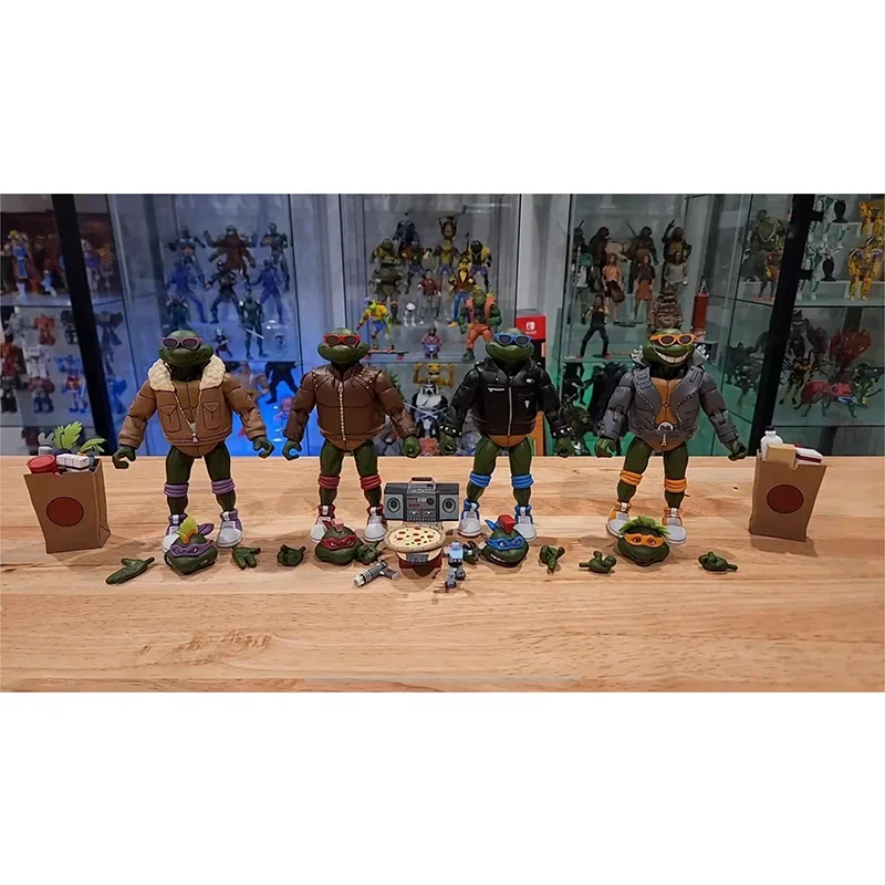 Neca Punk Disguise Turtles Raphael Donatell Tmnt Turtles 4 Pack set Cartoon Anime Action Figure Statue Model toys Christmagifts
