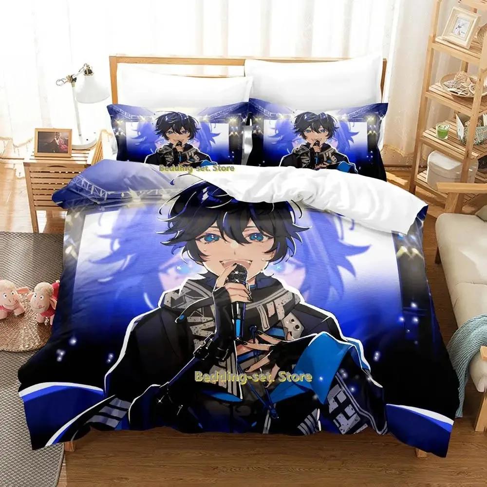 New VTuber Axia Krone Bedding Set Single Twin Full Queen King Size Bed Set Adult Kid Bedroom Duvetcover Sets Anime Bed