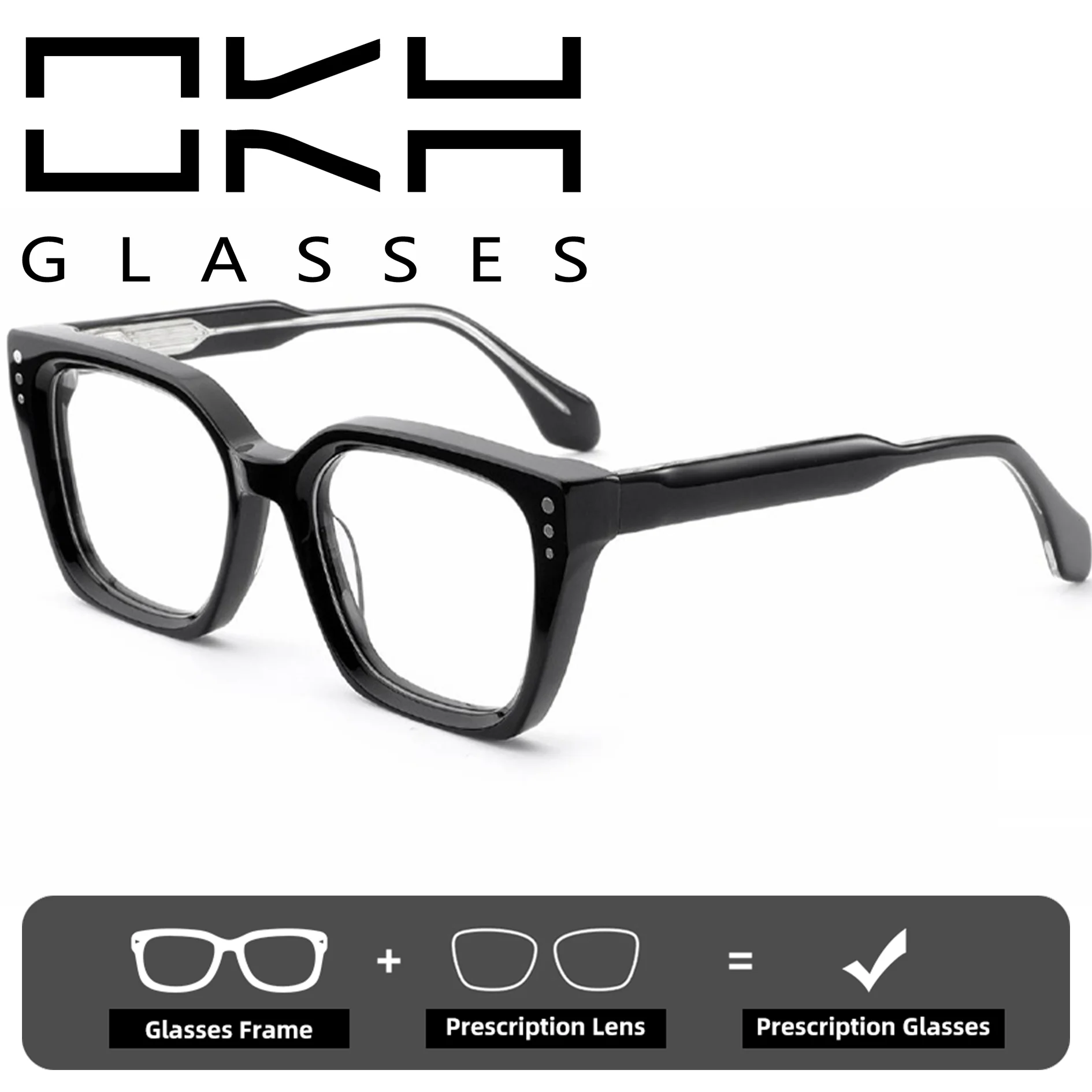 Lunettes de vue anti-lumière bleue OKH, verres progressifs sur mesure, myopie, lecture, confort d'utilisation, pour hommes et femmes