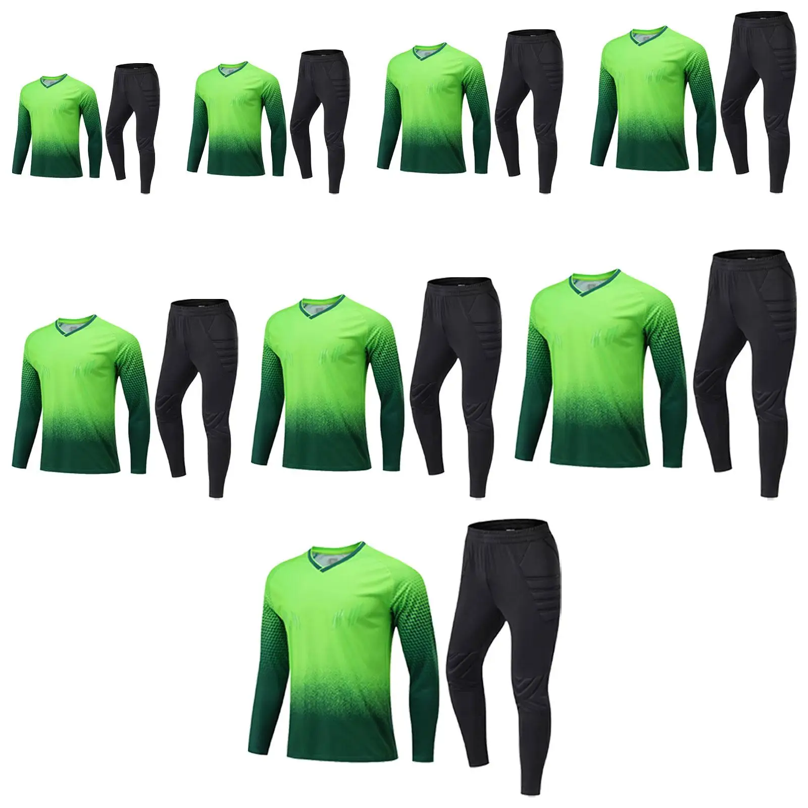 

Goalkeeper Shirt and Pants Set Sponge Protector,Sturdy,Comfortable,Professional,Activewear,Goalie Soccer Shirt,Training Uniform