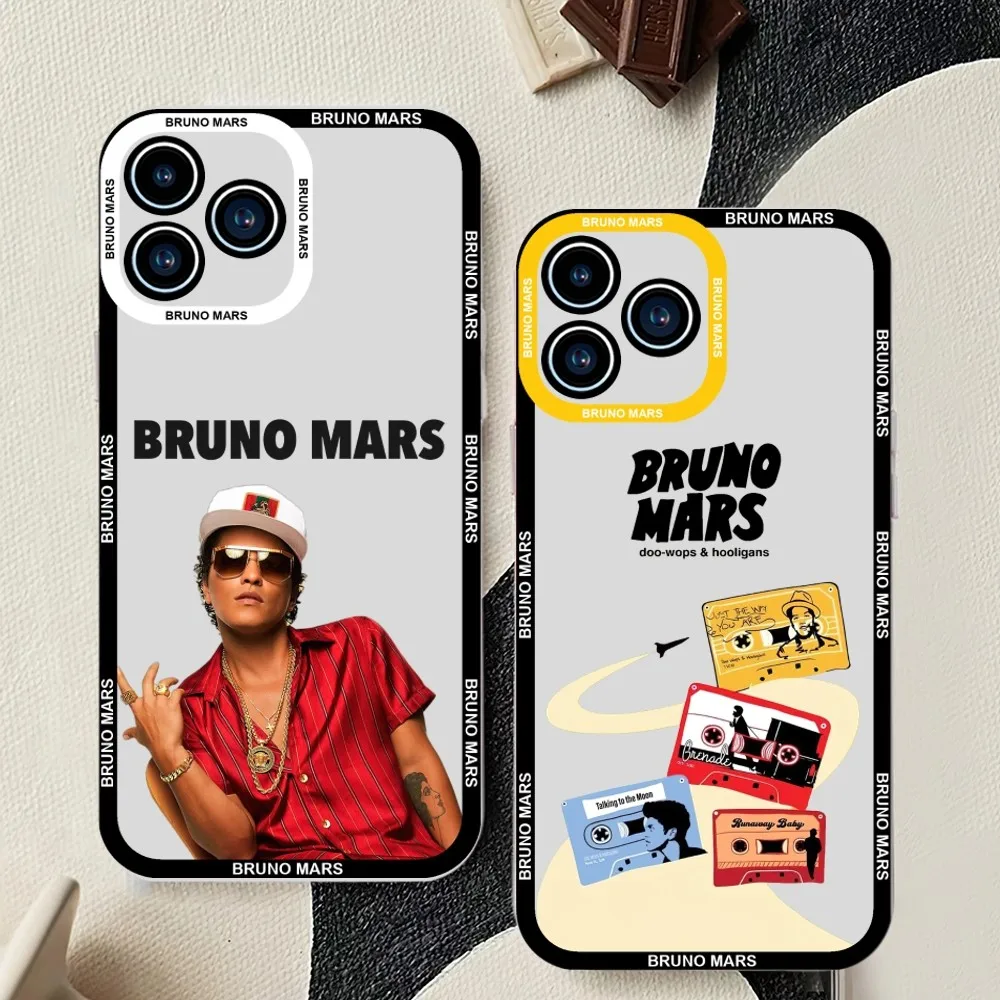 Bruno Mars American Sale Singer Phone Case For iPhone 11 12 Mini 13 14 15Pro Max Transparent Shell