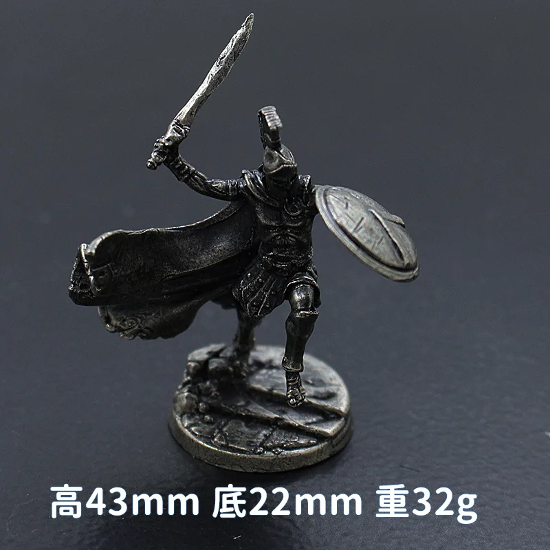 White copper Spartan soldier decoration shogunate samurai board game pieces decoration display