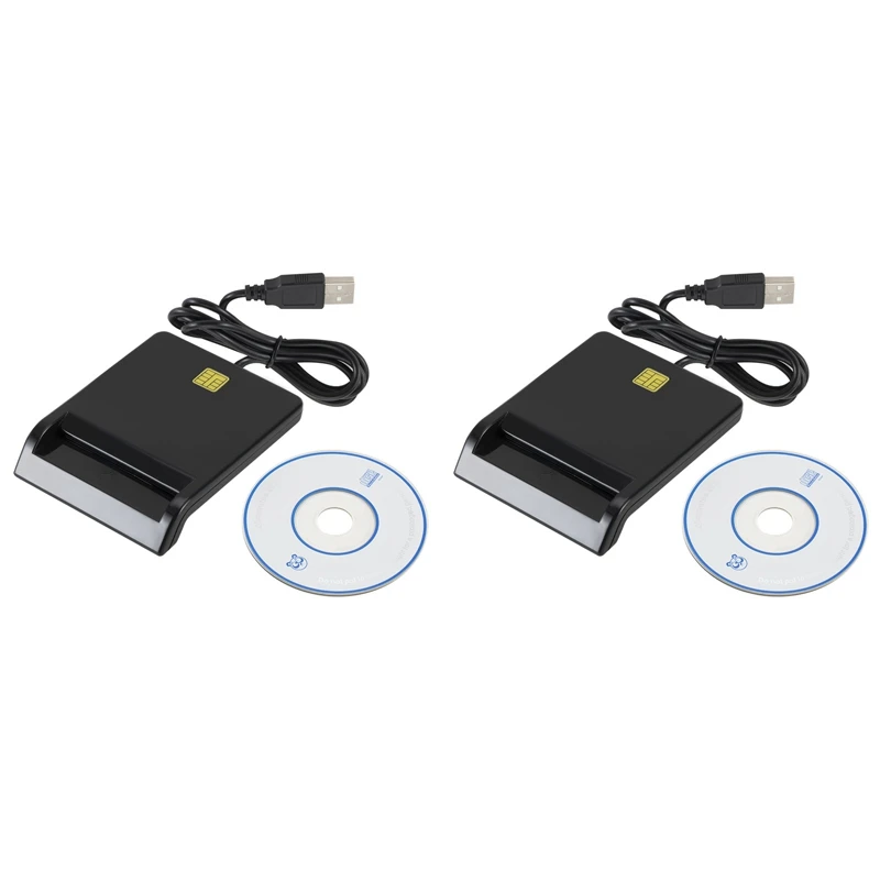 2X Universal Smart Card Reader For Bank Card Card ID CAC DNIE ATM IC SIM Card Reader For Android Phones And Tablet