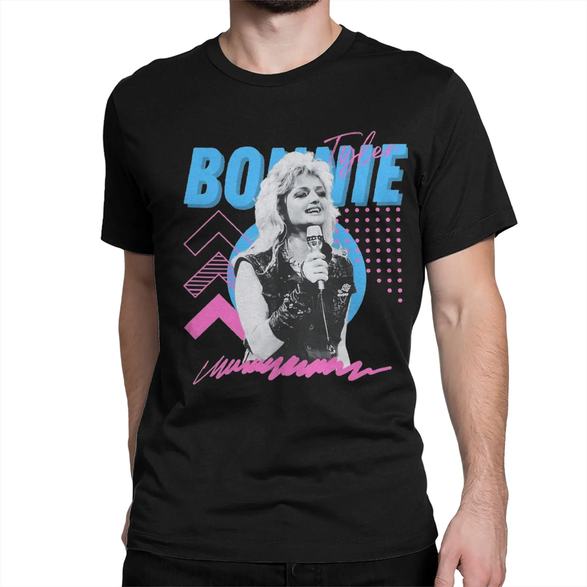 Men Women Music - Bonnie Tyler T Shirt  Cotton Clothes Funny Short Sleeve Round Collar Tee Shirt 4XL 5XL 6XL T-Shirts