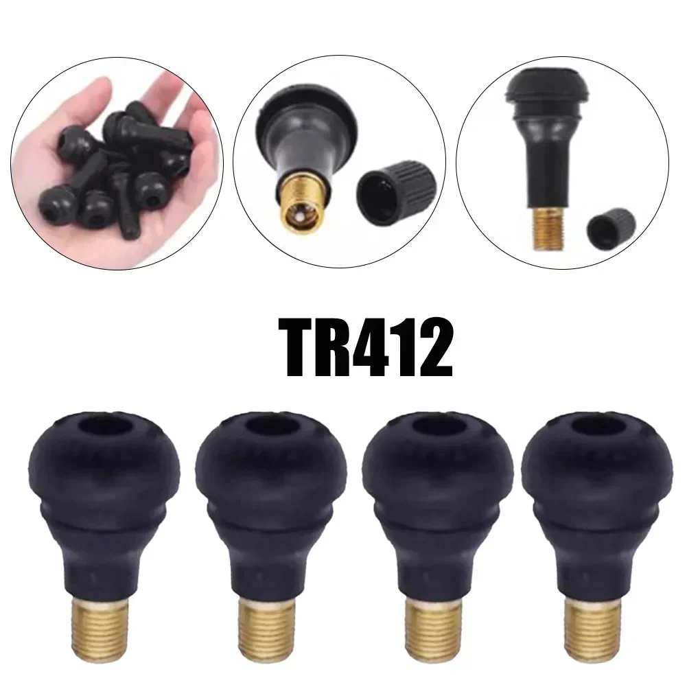 

4Pcs TR414 Car Wheel Tyre Tubeless Tire Tyre Valve Universal Snap-in Stems Dust 1Caps Wheels Tires Parts Hot Selling Funds