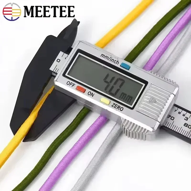 10/20M Round Elastics Band 4mm Colorful Rubber Rope HairBand Bungee Cord Clothes Belt Elasticity Drawstring Sewing Accessories