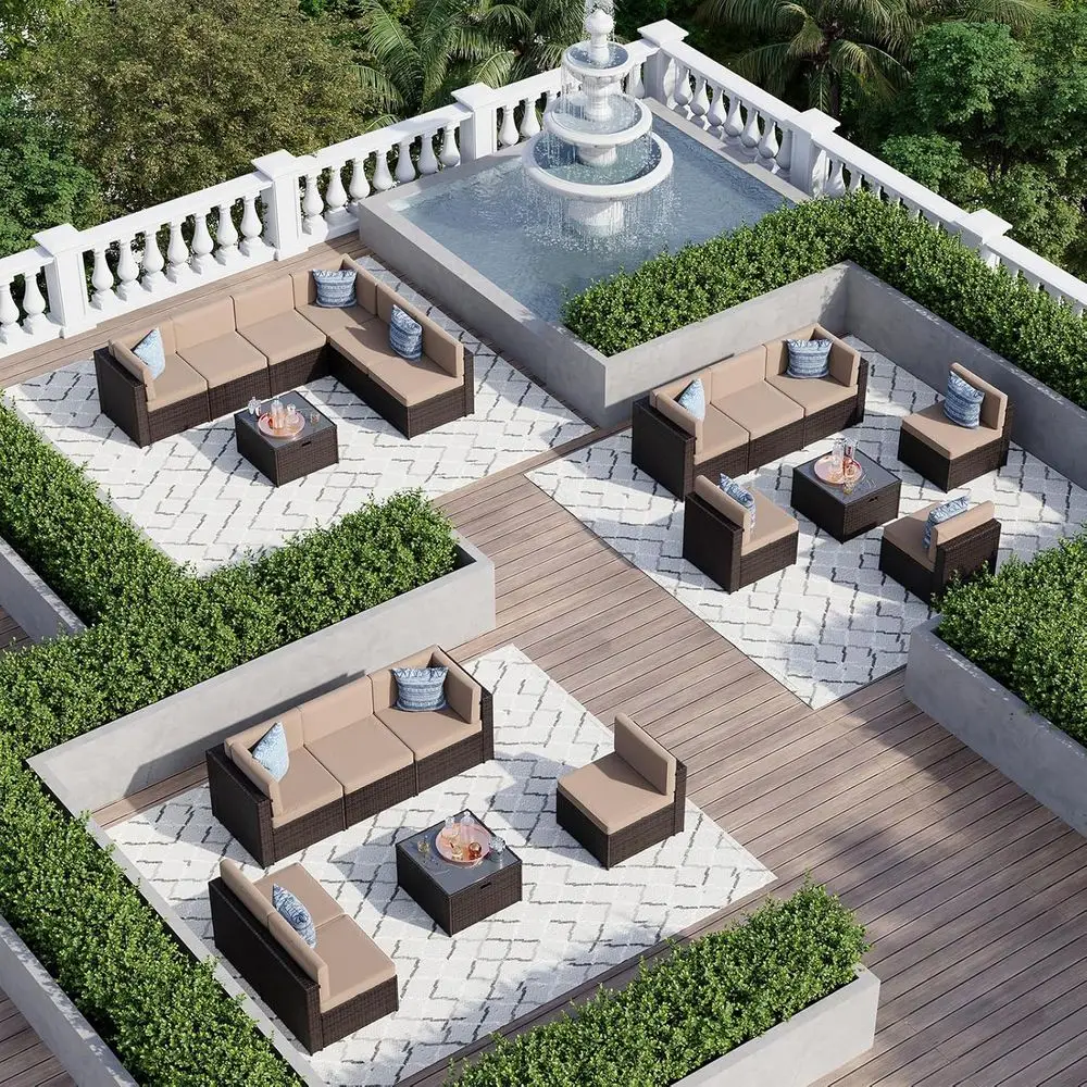 All-Weather Wicker Patio Furniture Set - image 4