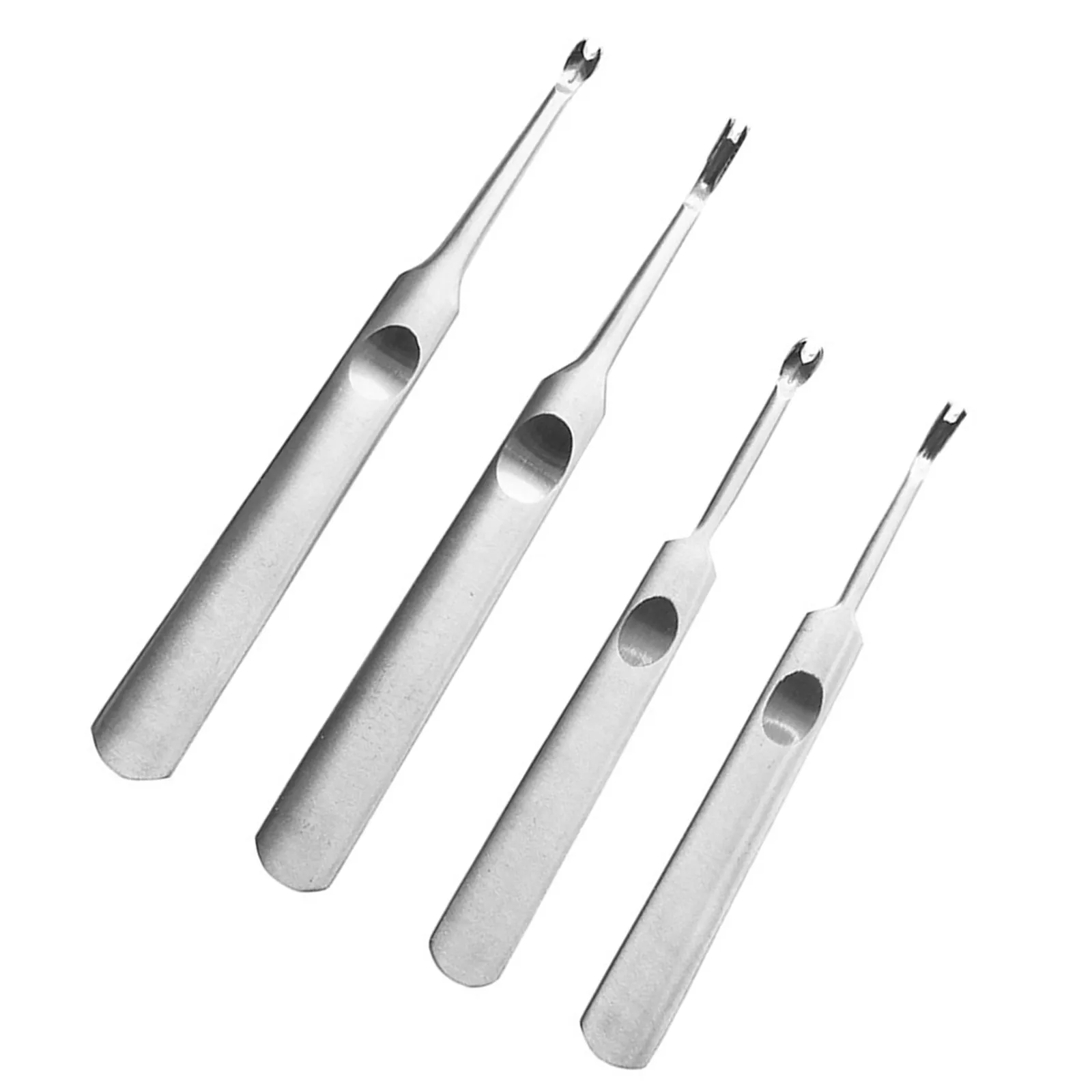 

4Pcs Sharp Stainless Steel Groover Tool U V Shaped for Skiving Carving Burnishing Edge Trimming in Crafting