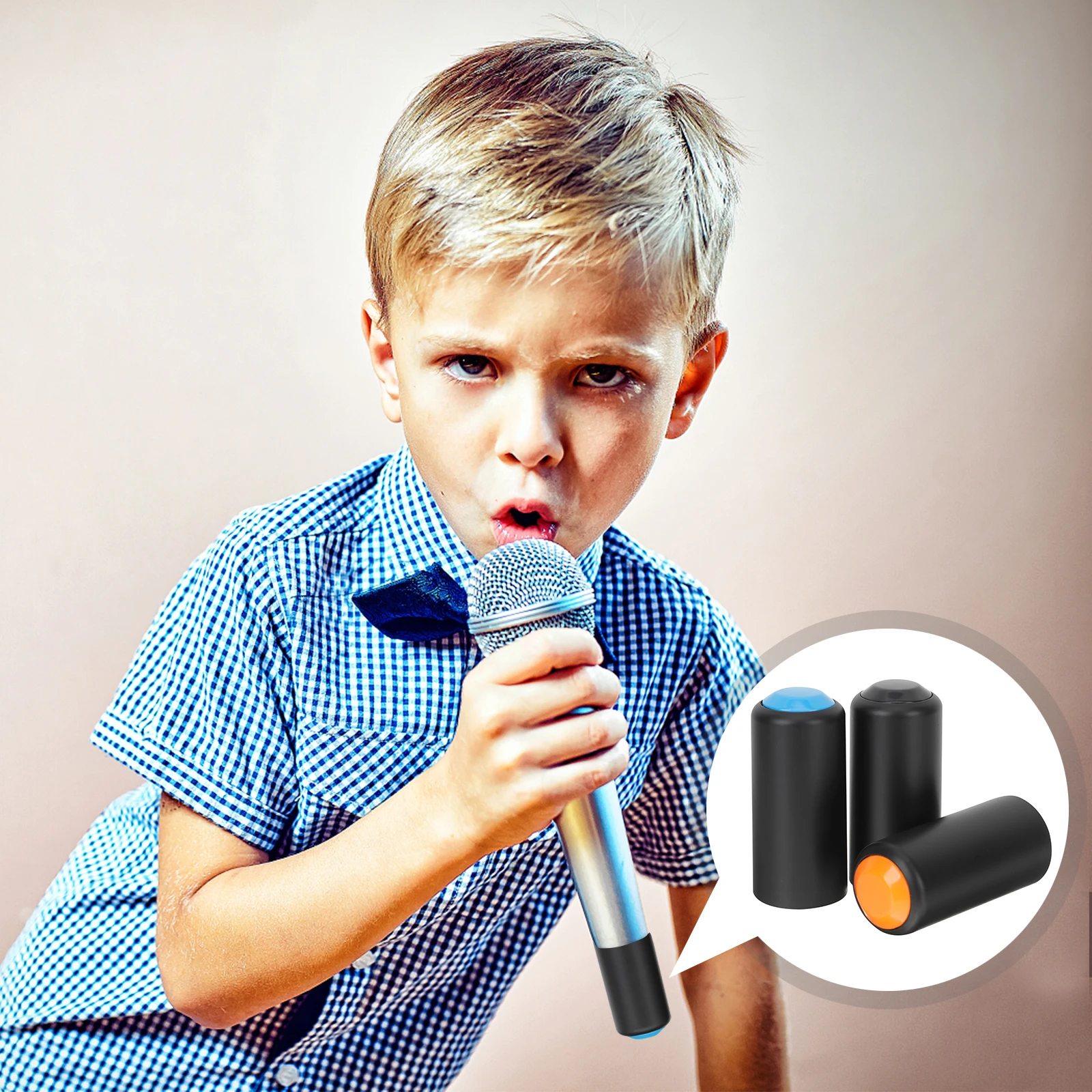 

3pcs Microphone Tail Cap Durable Plastic Cover For Wireless Mic KTV Stage Replacement Parts
