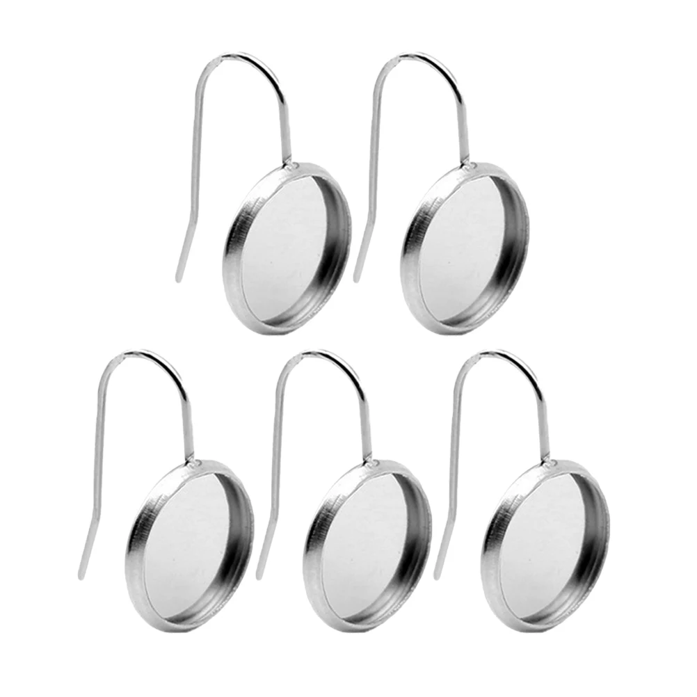 

50pcs Stainless Steel Earring Blanks Bezel Settings Diy Jewelry Making Accessories For Crafts Cameo Pendants Resin