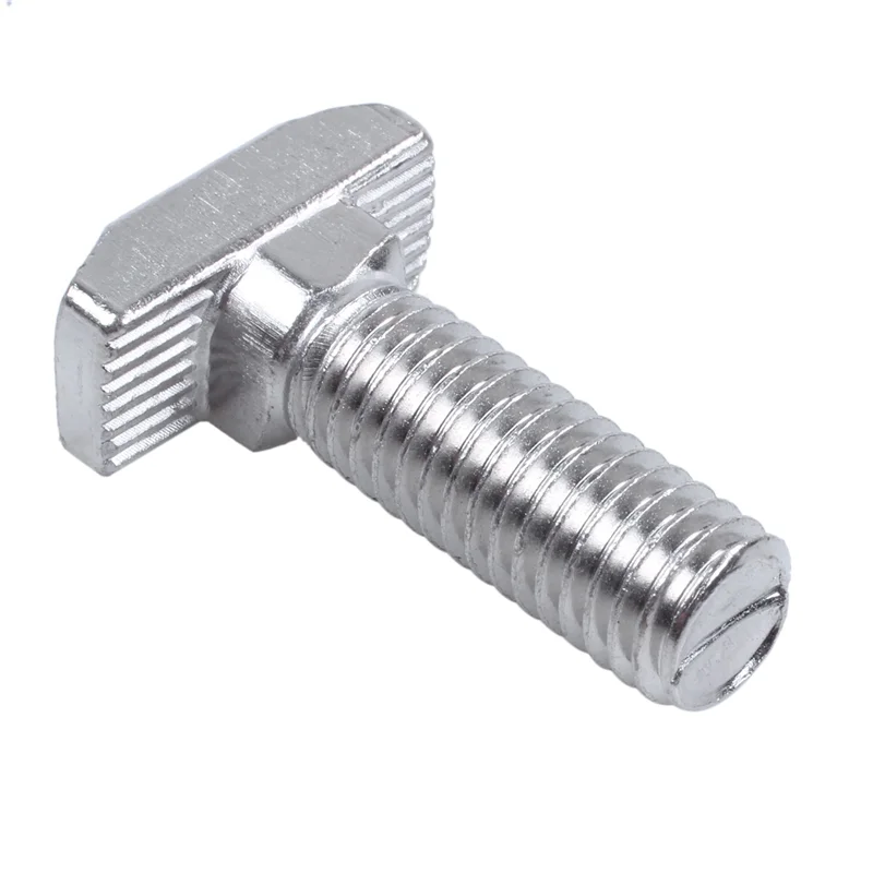

A64K M8 Thread T-Slot Drop-In Stud Sliding Screw Bolt Silver Tone 15Pcs