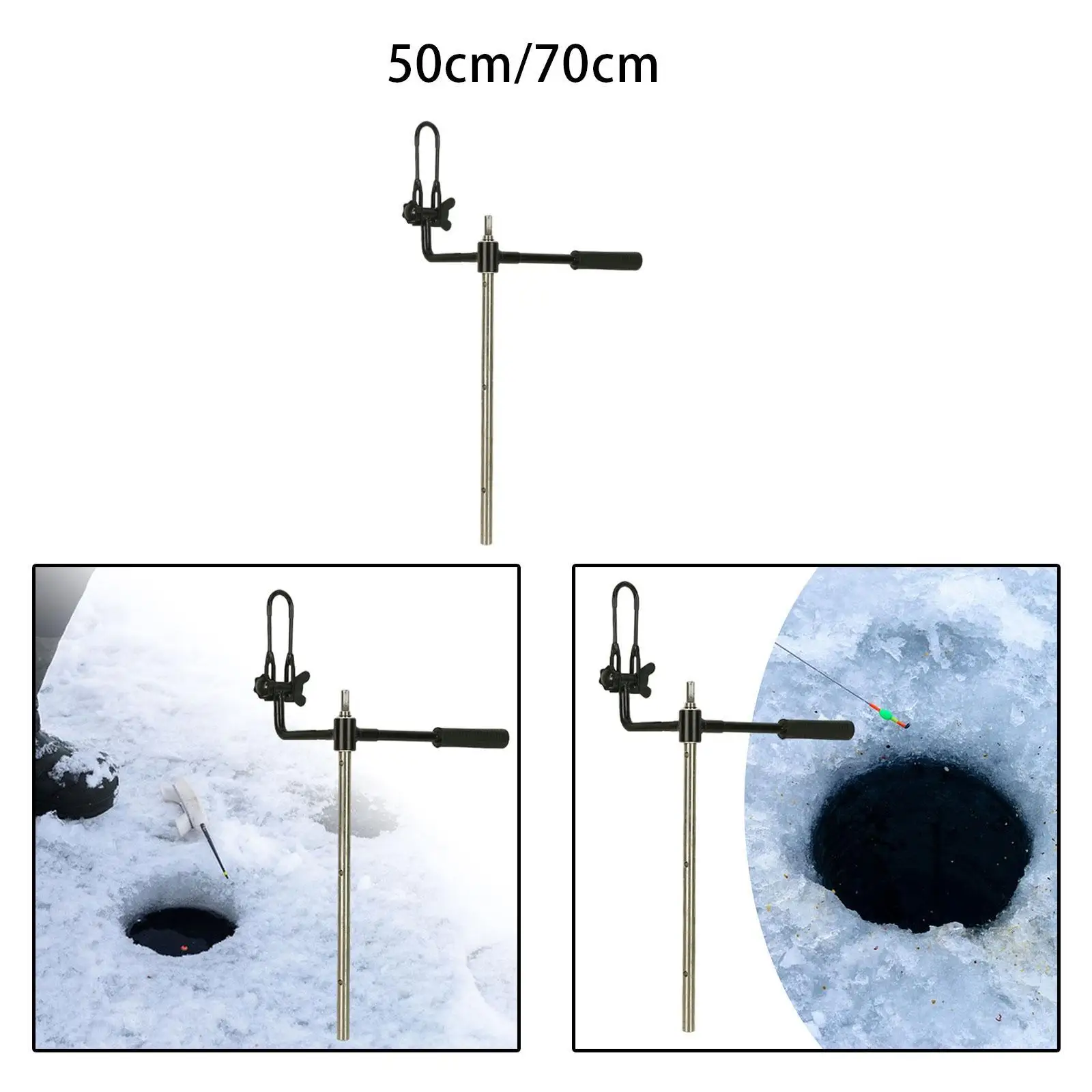

Ice Drill Tool with Auger Extension Rod, Handle, And Fishing Accessories