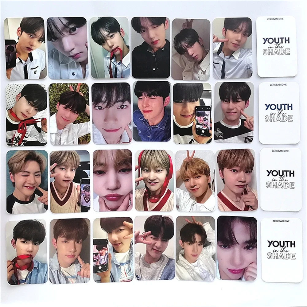 

6Pcs/Set KPOP ZEROBASEONE Photocards YOUTH IN THE SHADE Album LOMO Cards Ricky ZhangHao Hanbin Double-Sided Postcard Fans Gift