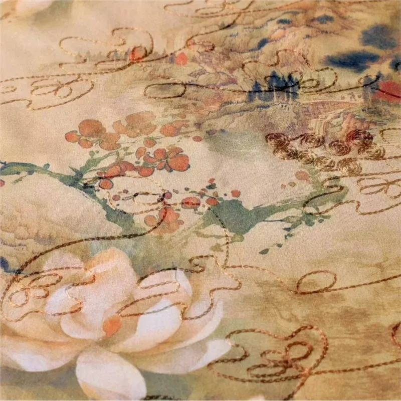 

Хлопковая одежда Xiangyunsha в китайском стиле с принтом, национальный тренд Hanfu