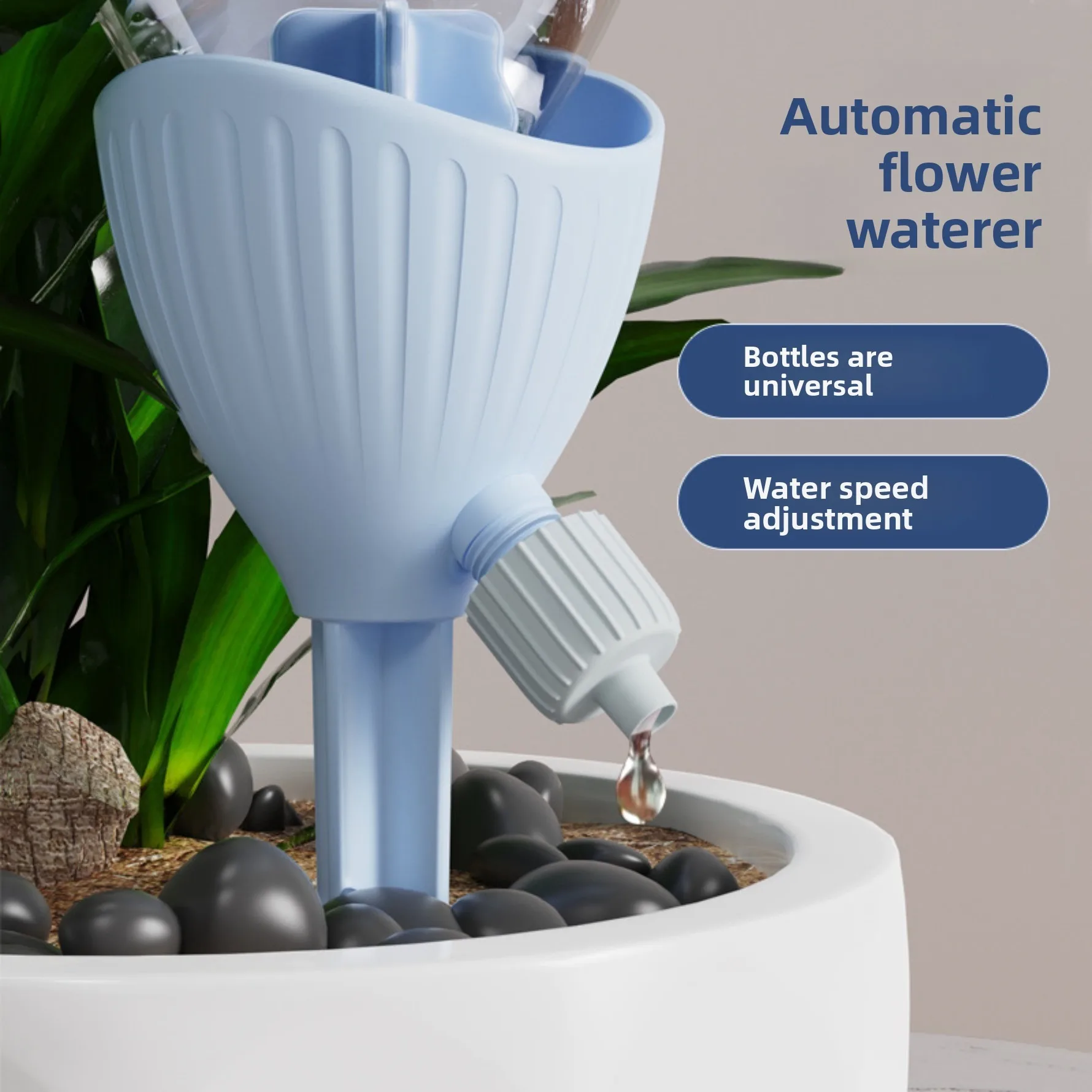 Gravity Drip Waterer for Potted Plants Adjustable Flow Plant Watering Device Indoor Garden Irrigation Tool