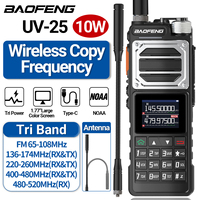 Baofeng UV 25 Walkie Talkie High Power Tri Band Long Range Goose Tube Wireless Copy Frequency Type-C UV K5 Ham Two Way Radio
