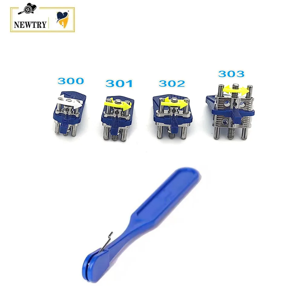 3Pcs Dental Bidirectional Spiral Arch Expander Standard Mini Ortho Spiral Expansion Screw 600 Series & Rapid Palatal Swivel Key