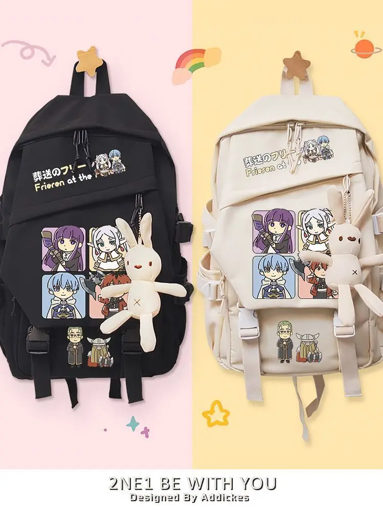 

Fulilian's Funeral Fan Merchandise Xinmei Anime Two-Dimensional Cartoon Student Double Shoulder Bag Backpack For Girls
