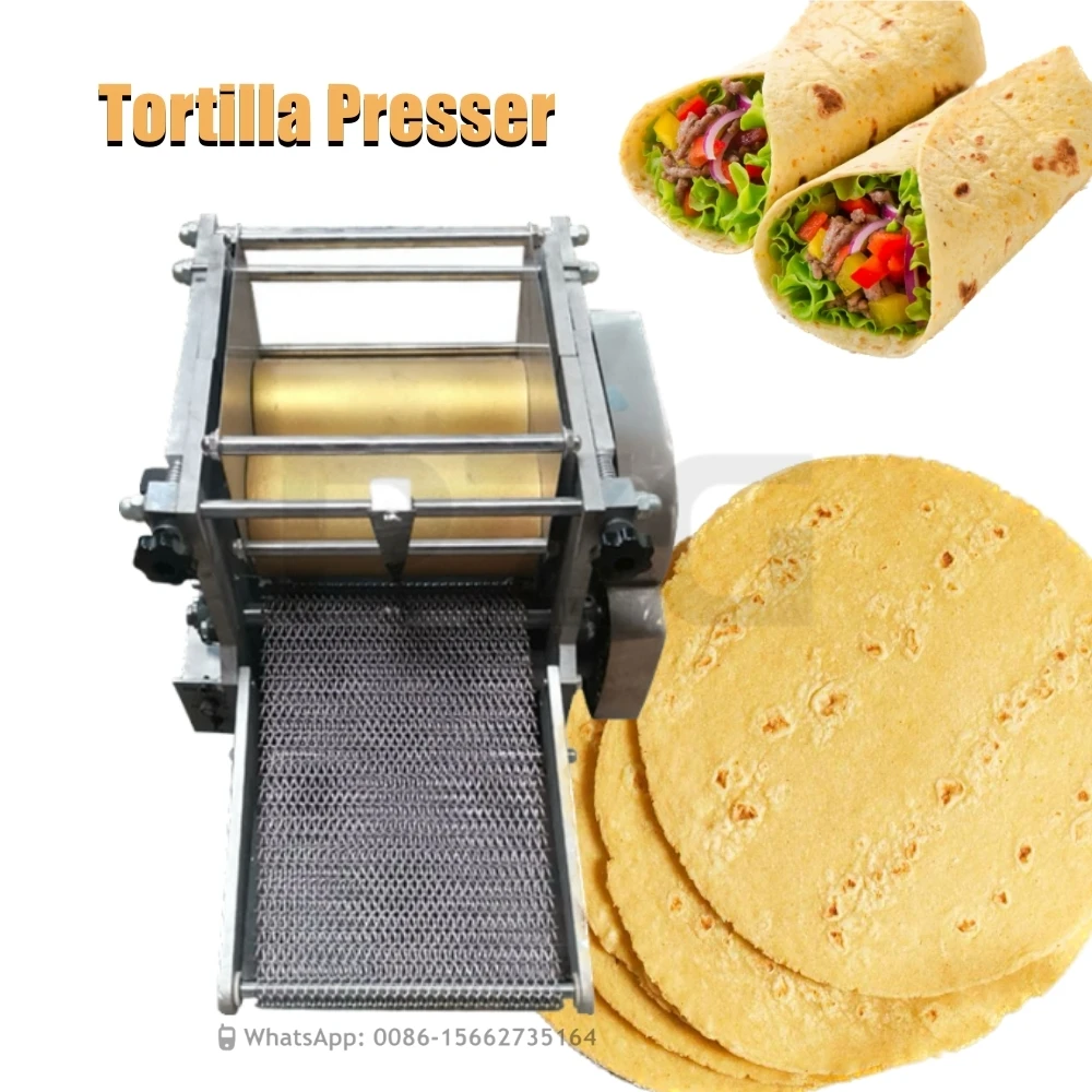 

Automatic 5-22cm Flour Corn Mexican Tortilla Machine Taco Roti Maker Press Bread Grain Product Tortilla Making Machines