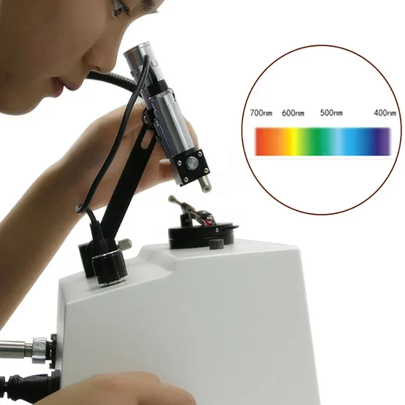 Gemstone identification absorption spectra analysis instrument prism type optical spectroscope with digital readout
