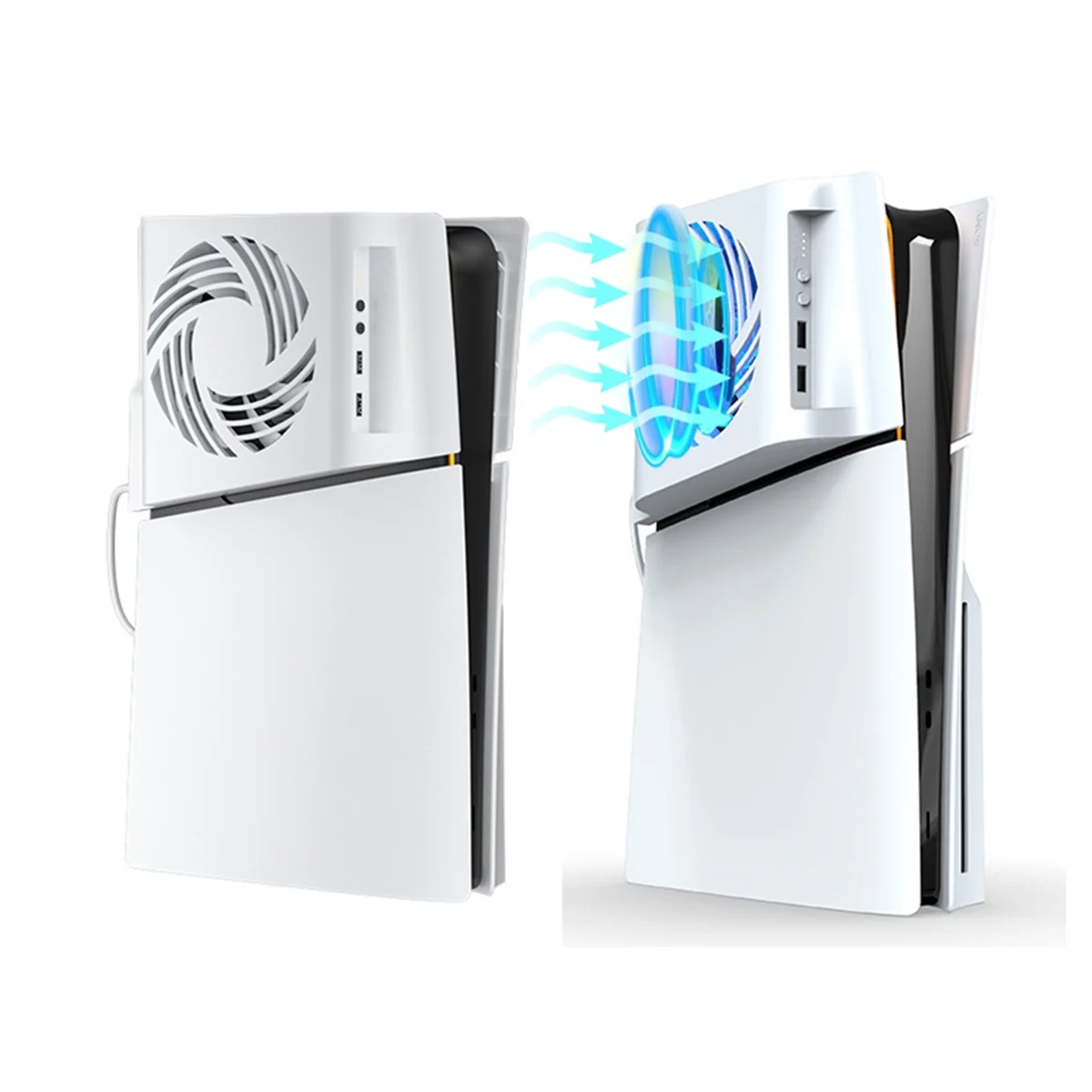 LED 라이트 포트가 있는 측면 장착 냉각 선풍기, 게임 콘솔 냉각 선풍기, SLIM 게임 콘솔 액세서리