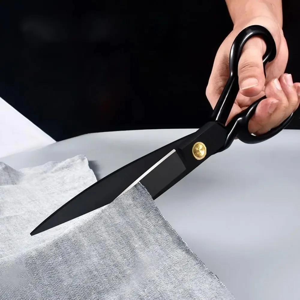 20 cm Schneiderschere mit Schutzkappe, Scharfe Hochleistungs-Nähschere für Schneiderei & DIY-Handwerk