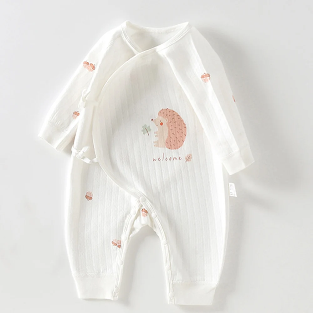 Baby Romper Long Sleeve 100% Cotton Spring Autumn Baby Boy Boutique Clothing 0-3 Months Hospital Newborn Baby Girl Onesies