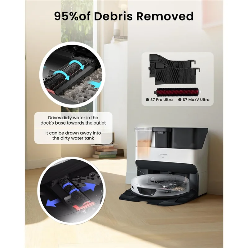 

ABSS-Сменный фильтр для воды со съемным ситом для пылесоса Roborock S7 Maxv Ultra S7 Pro всасывающей станции
