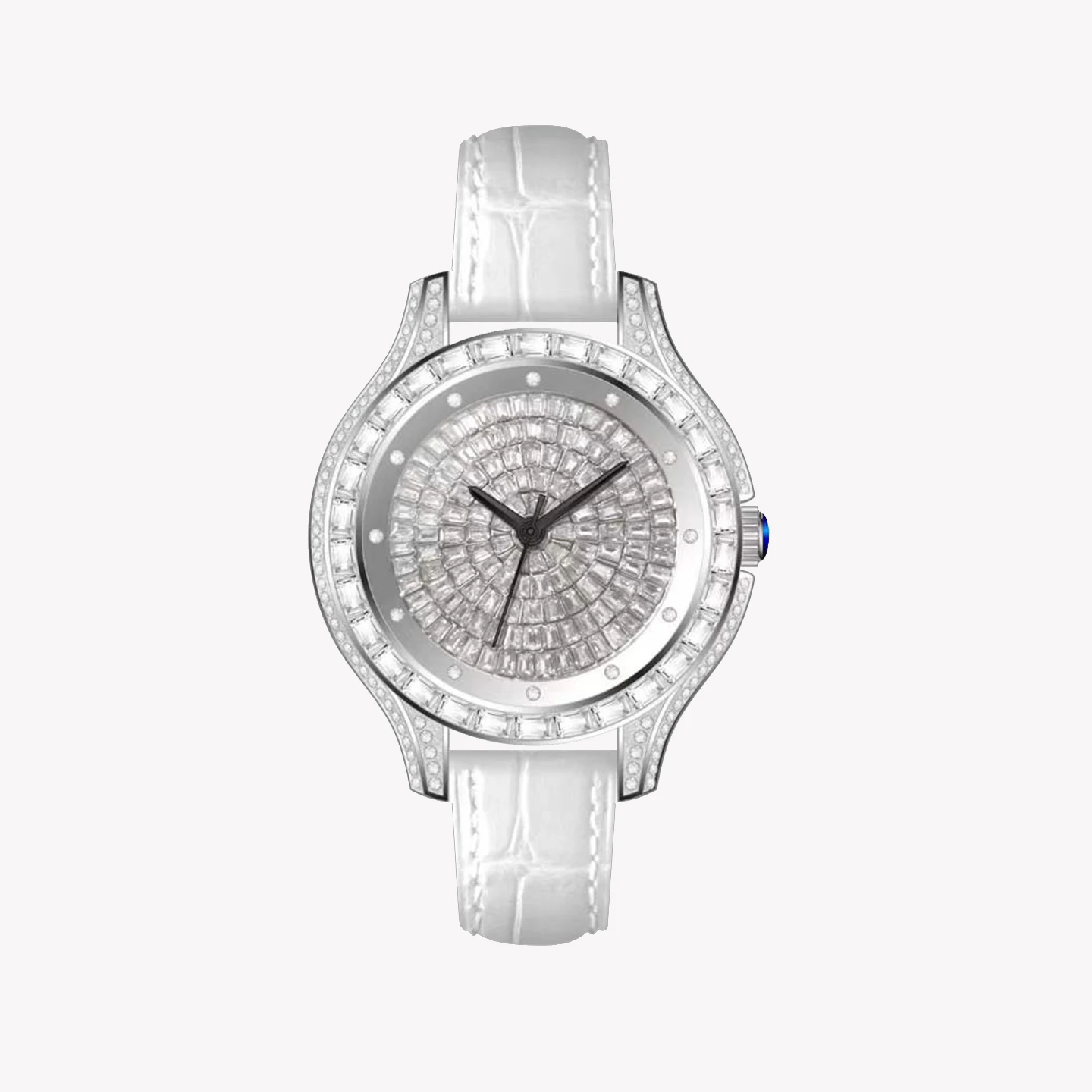 フルダイヤモンドクォーツ時計女性ガールズシルバー時計ステンレス鋼オロロジオ新しいジルコン腕時計レディースエレガントなリロイムジェ