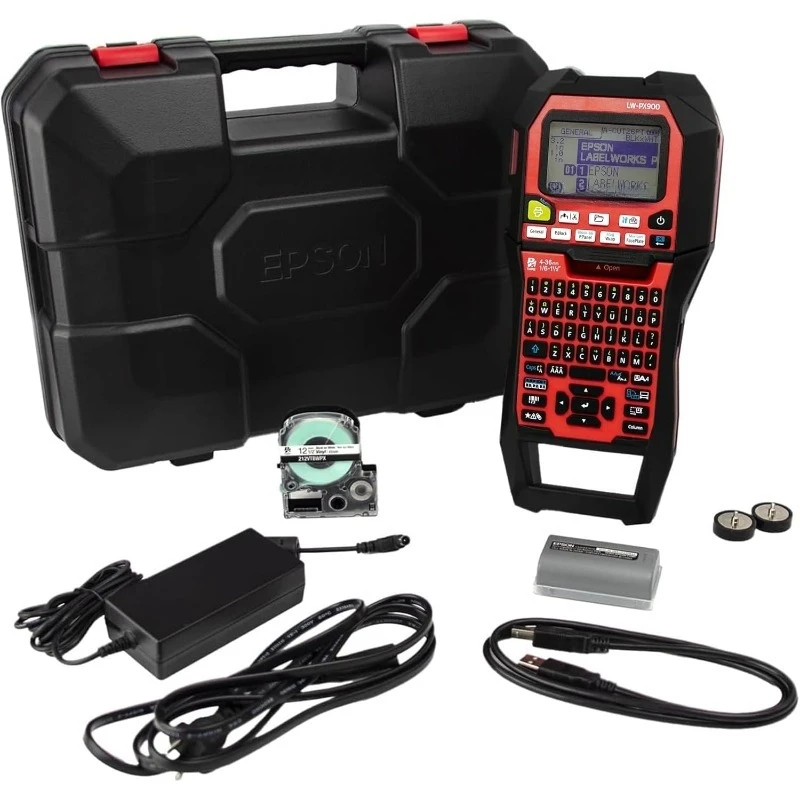 

Epson LW-PX900PCD Industrial Label Maker Kit - Complete Kit with Accessories, Compatible with All Epson PX Tape Types