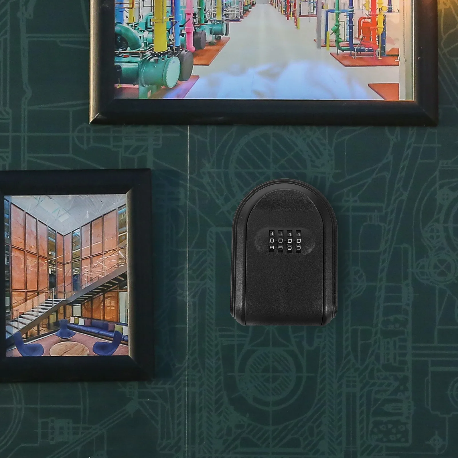 

Наружный водонепроницаемый настенный ящик для ключей с кодовым замком, прочный пластиковый сейф для ключей для дачи/коттеджа