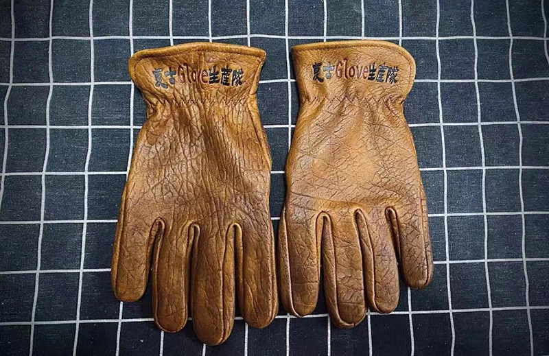 Vintage Leather Motorcycle Racing Glove Guantes Moto Luvas Full Finger Motocross MTB Biker Gloves Touchscreen Knight Glove