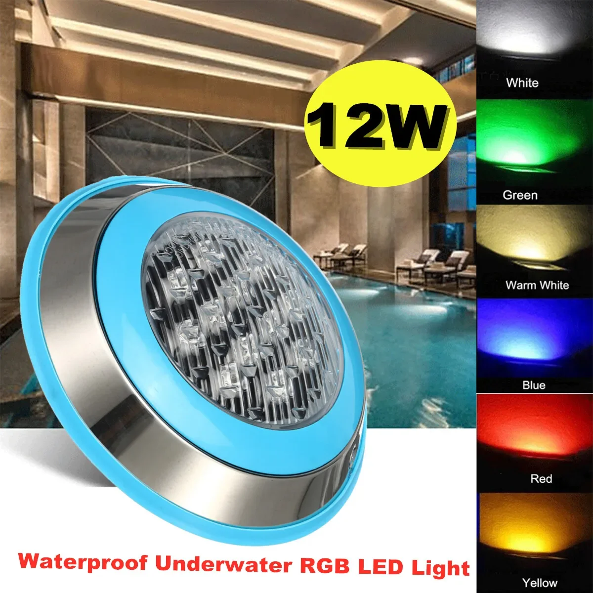 12/24V Swimming Pool Light Led Waterproof LED Swimming Pool Light Underwater Outdoor Lighting Fountains Lamp Garden Pond Light