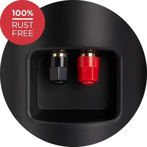 Atrium 4 Weatherproof Outdoor Speakers with Powerful Bass (Pair, Black), All-Weather Durability, Broad Sound Coverage