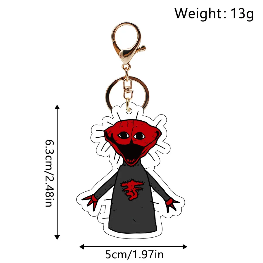 Creative The Boiled One Acrylic Keychain Game Peripheral Terror Cartoon Figure Bag Pendant For Kids Jewelry Birthday Gift
