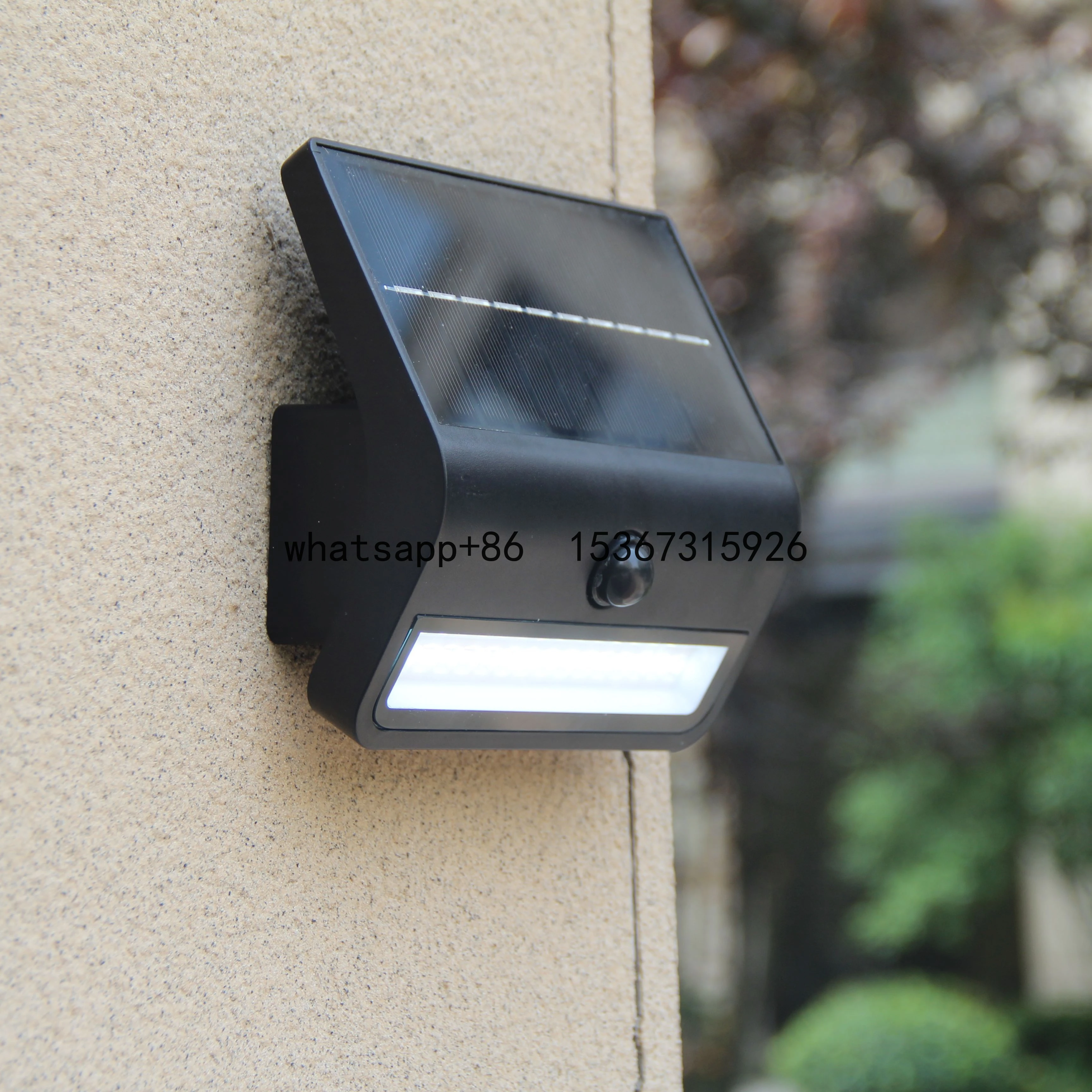 

LED Solar Outdoor wall light Upgraded Wireless PIR and Motion Sensor Security Powered Lights IP54 garden light